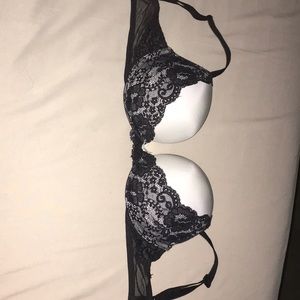 Black and white lace Victoria’s Secret push up bra
